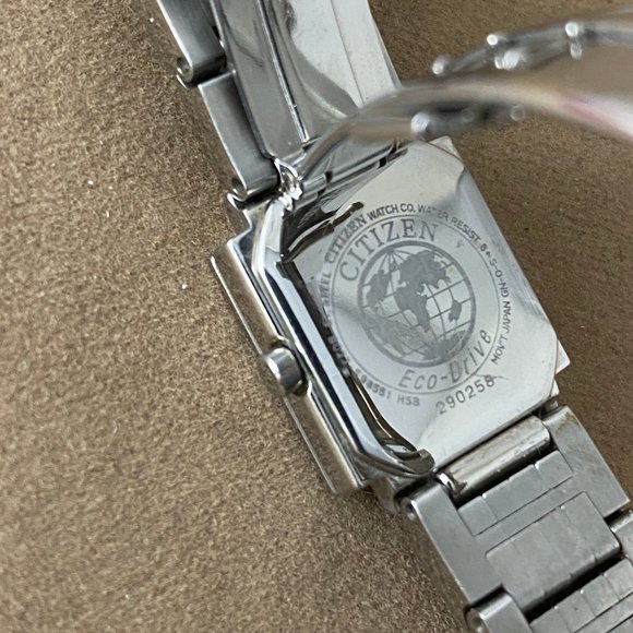 Citizen Eco-Drive Watch Square Face Crystal Bezel main image 7